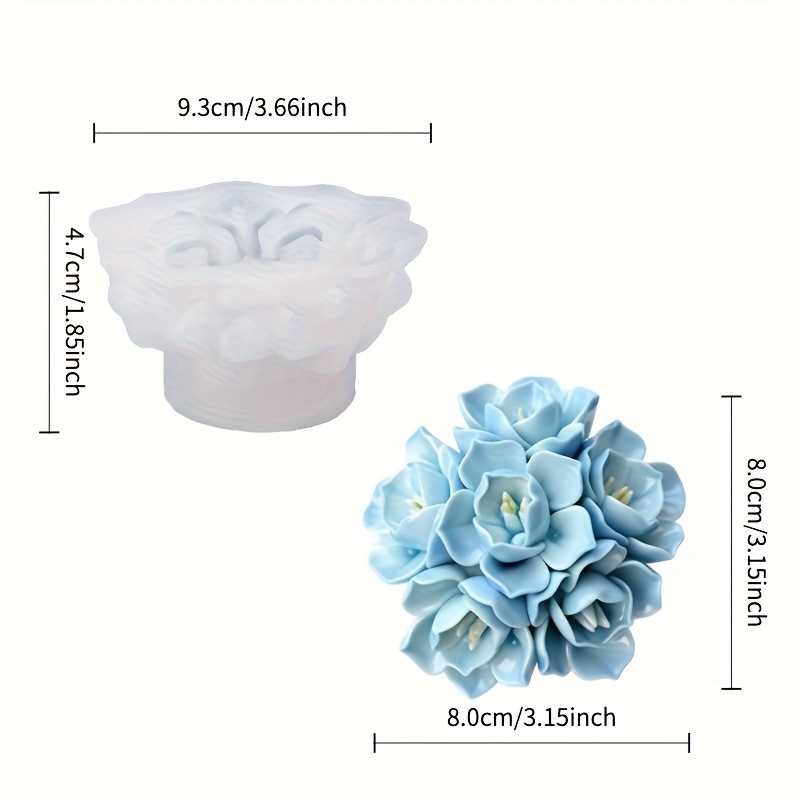 1 Hydrangea Candle Silicone Mo - đánh giá và giá Soap Making Ins