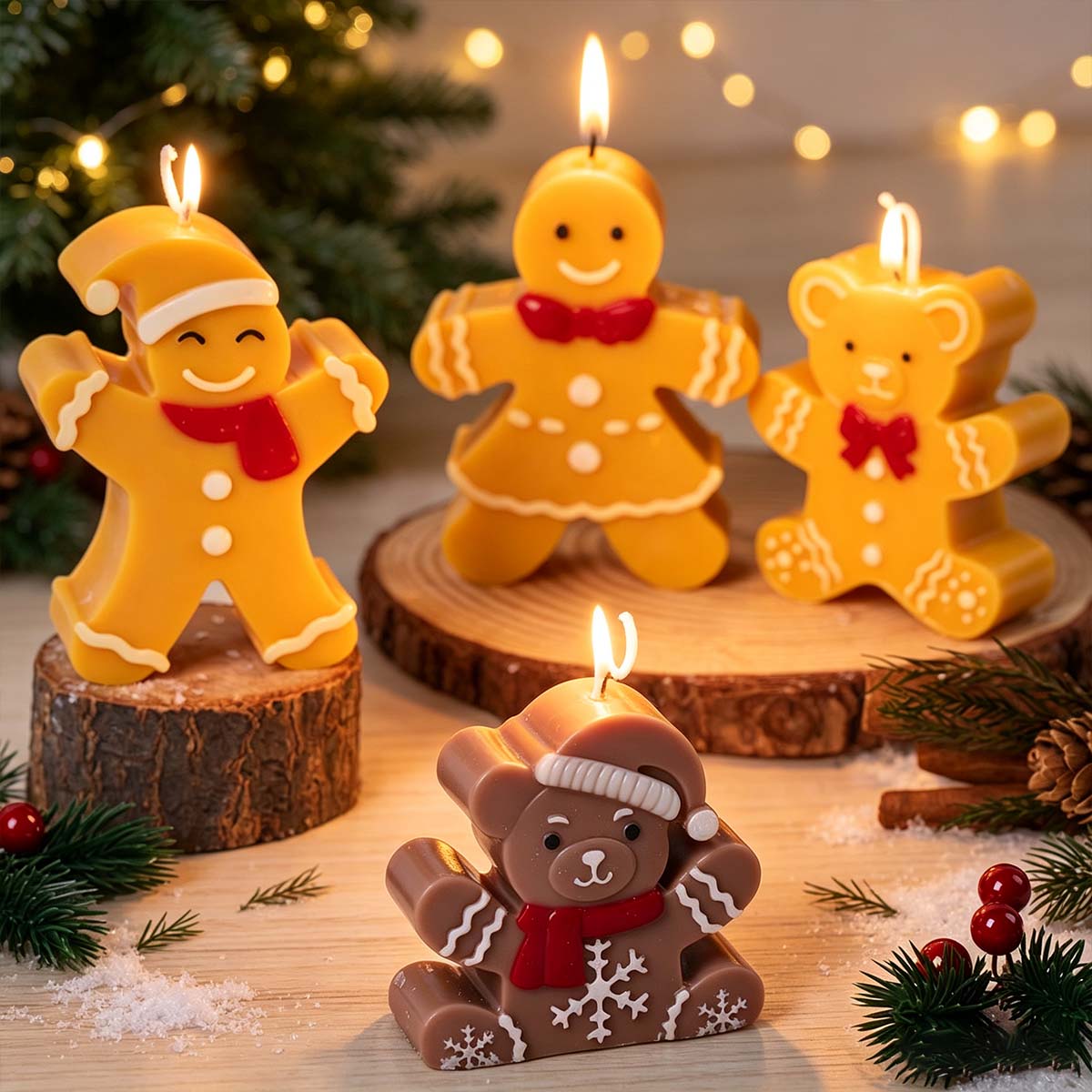 Gingerbread Man Bear Silicone  - đánh giá và giá Soap Making Gifts