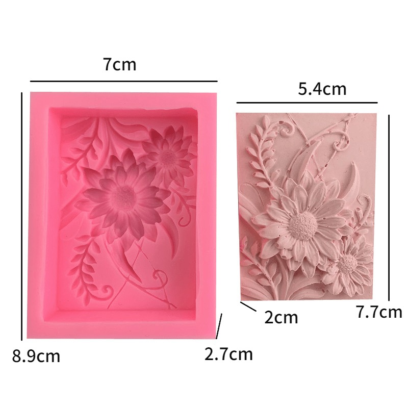 1pc 3D Square Rose Flower Sili - đánh giá và giá Soap Making Kit For Beginners
