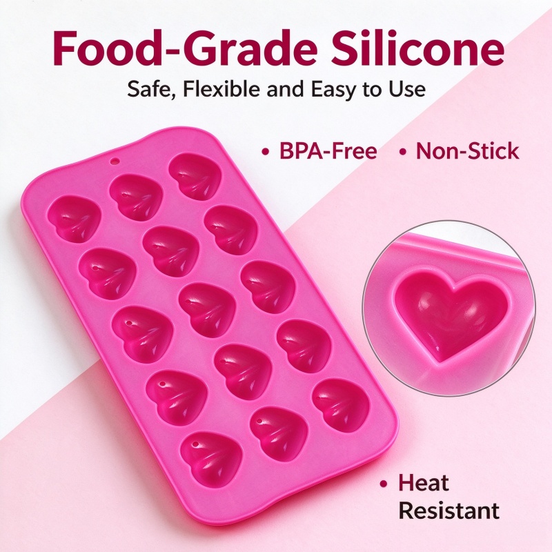 3D Love Heart Silicone Mold Fo - đánh giá và giá Soap Making Ins