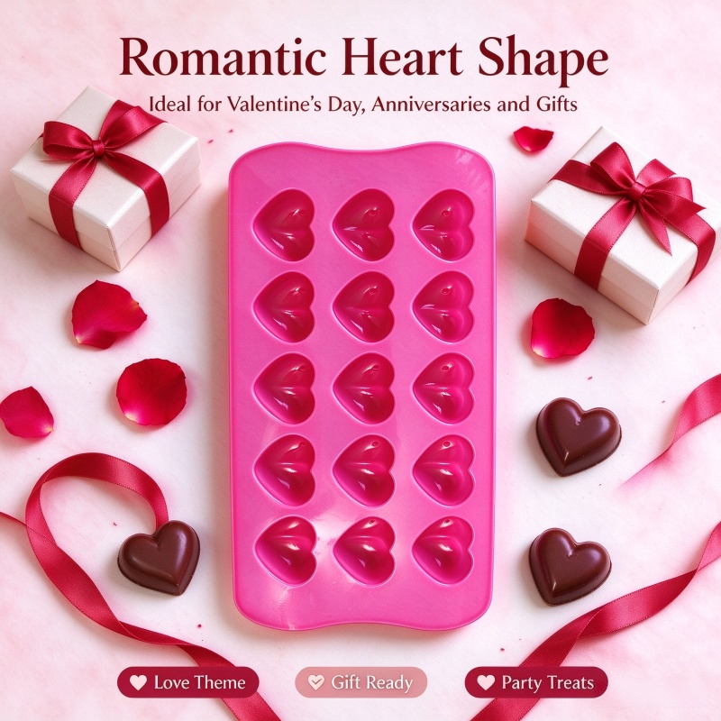 3D Love Heart Silicone Mold Fo - đánh giá và giá Soap Making Ins