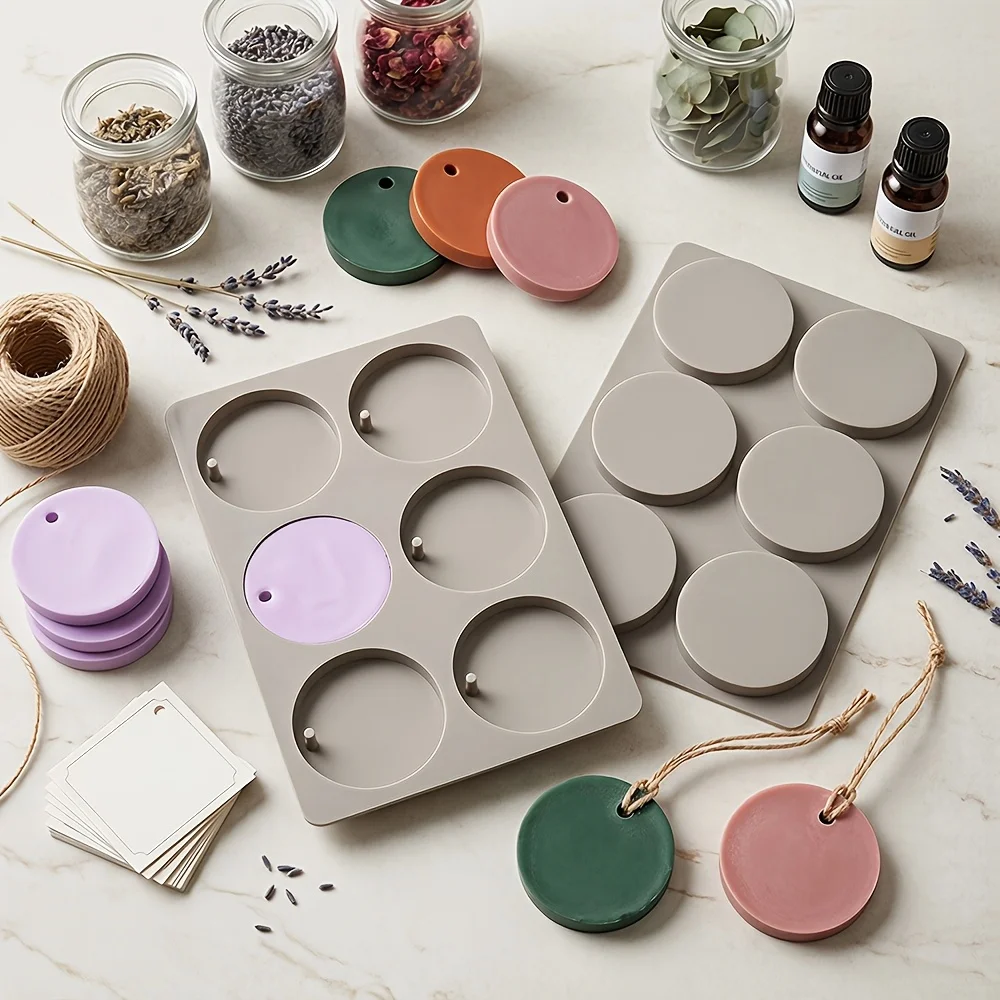 1Pc 6-Cavity Round Tag Silicon - đánh giá và giá Soap Making Instructions